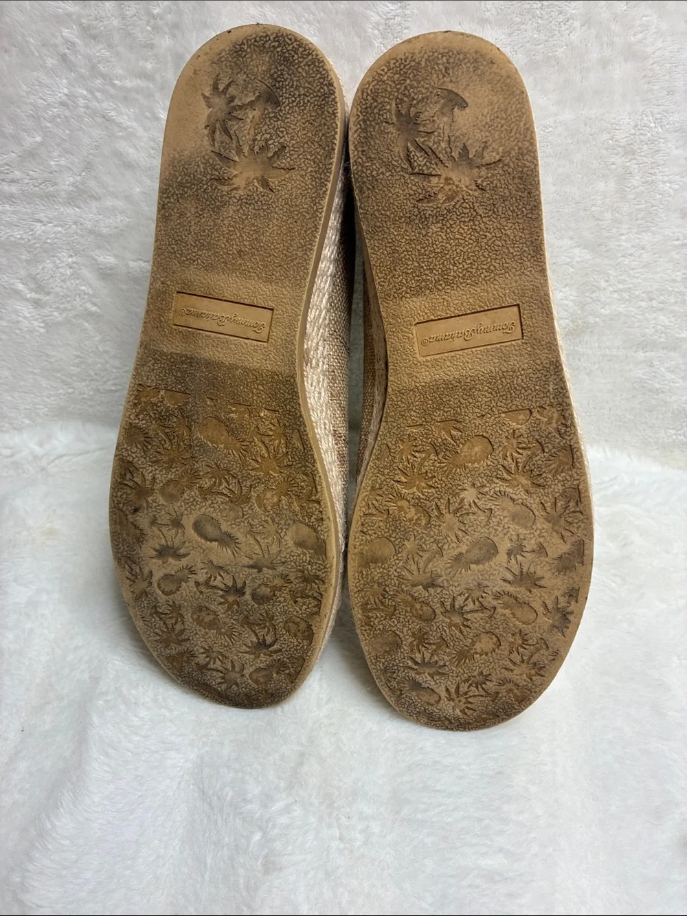 Tommy Bahama Tan Espadrille Lace-Up Sneakers